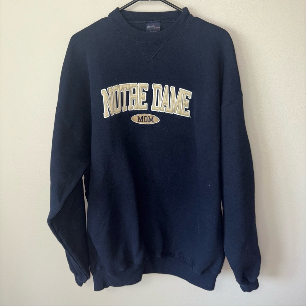 Vintage Notre Dame Mom Embroidered Sweatshirt 2XL